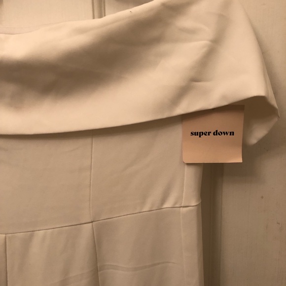 Bachelorette or wedding white Superdown (Revolve) jumpsuit NWT - Picture 6 of 7